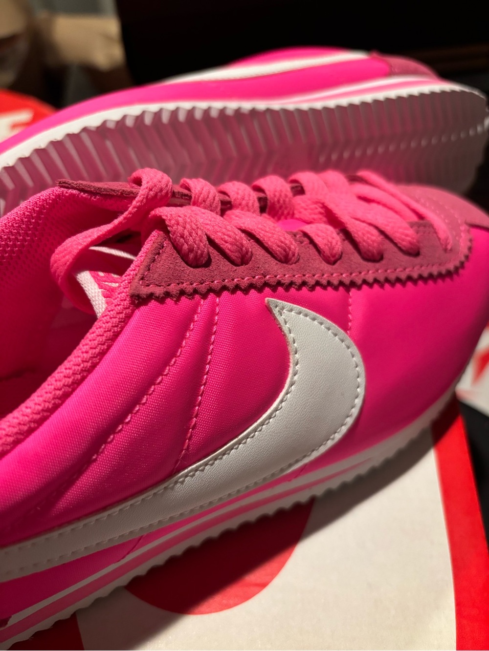 Nike Women’s Pink and White Low-Top Sneaker
